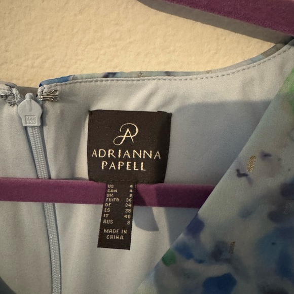 Adrianna Papell Blue Floral Maxi Dress. Size 4. NWT. - Picture 8 of 11